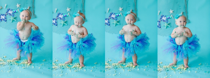 mermaid inspired cake smash by brooke tucker photography