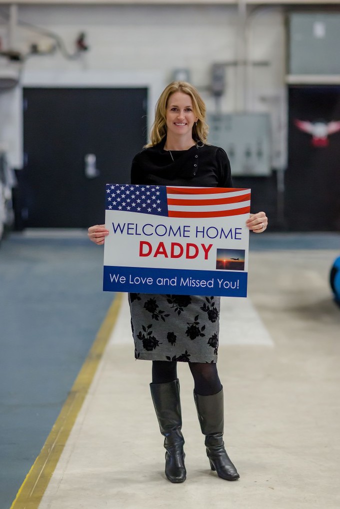 Emotional Rainy Day Navy Pilot Family Homecoming