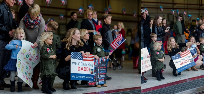 Emotional Rainy Day Navy Pilot Family Homecoming