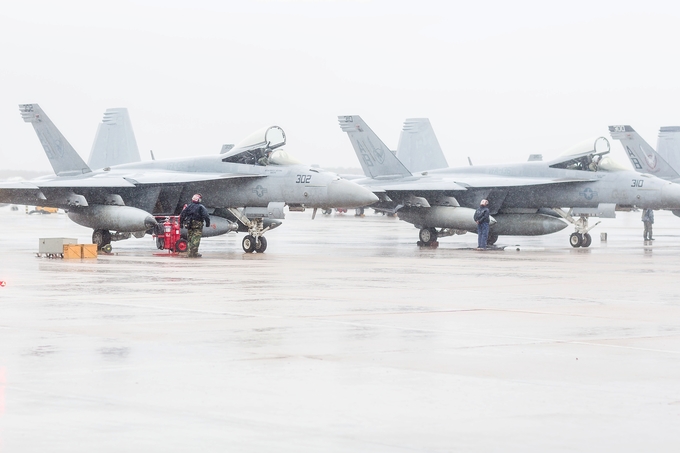 Emotional Rainy Day Navy Pilot Family Homecoming