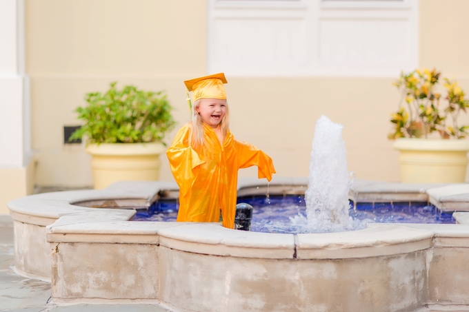 A splashing Preschool Graduation Lifestyle Photography by Brooke Tucker Photography