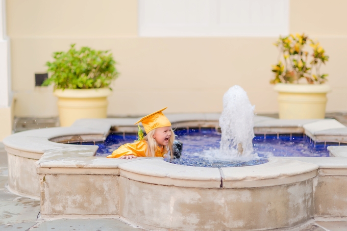 A splashing Preschool Graduation Lifestyle Photography by Brooke Tucker Photography