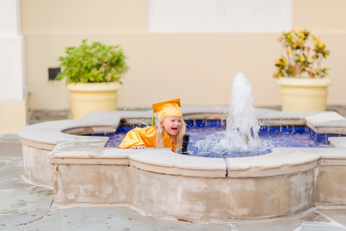 A splashing Preschool Graduation Lifestyle Photography by Brooke Tucker Photography