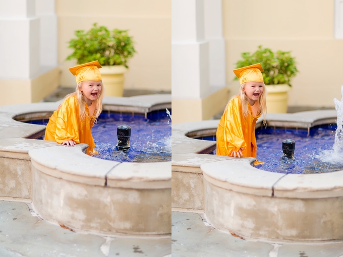 A splashing Preschool Graduation Lifestyle Photography by Brooke Tucker Photography