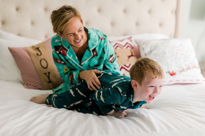 Christmas Pajamas and Milk with Mommy Lifestyle photography Session by Brooke Tucker Photography