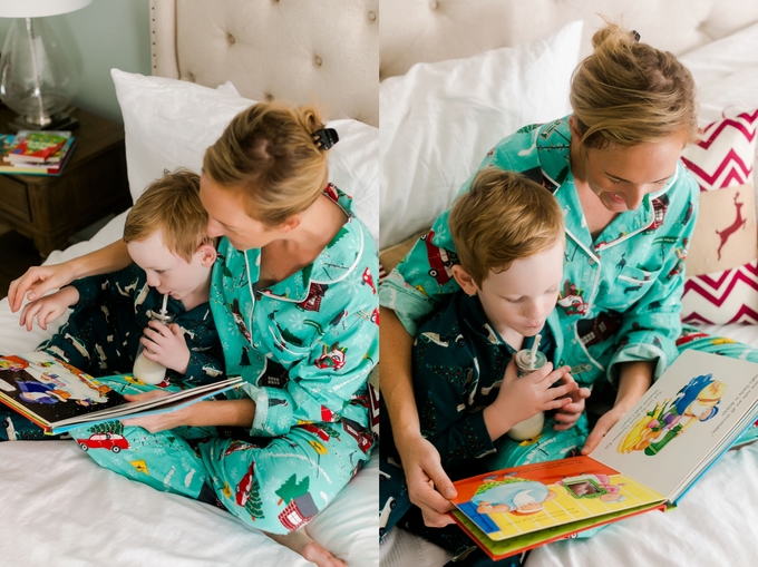 Christmas Pajamas and Milk with Mommy Lifestyle photography Session by Brooke Tucker Photography