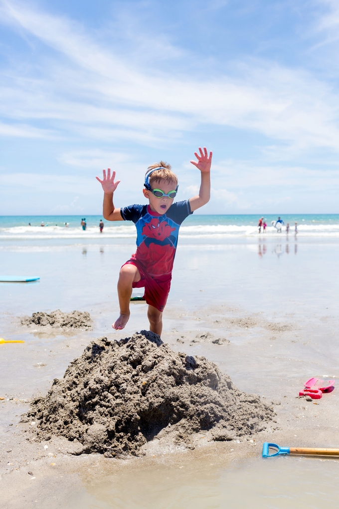 family fun at cocoa beach, children and family photography