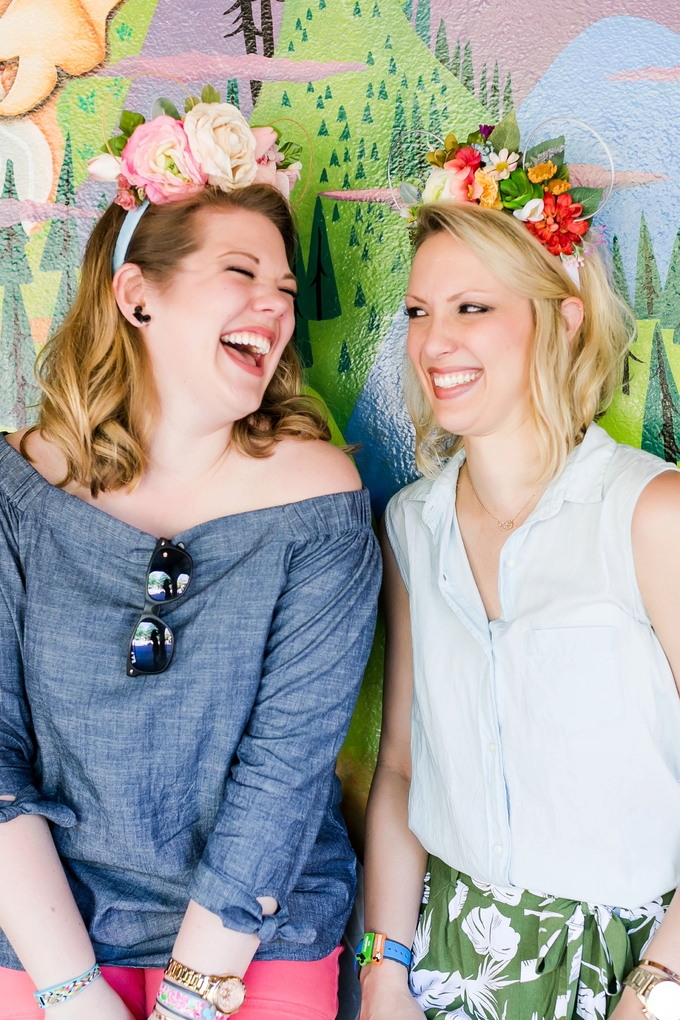 Beautiful Headshots with Floral Mickey Ears handmade by the girls of Trinket Trove Designs, Walt Disney World