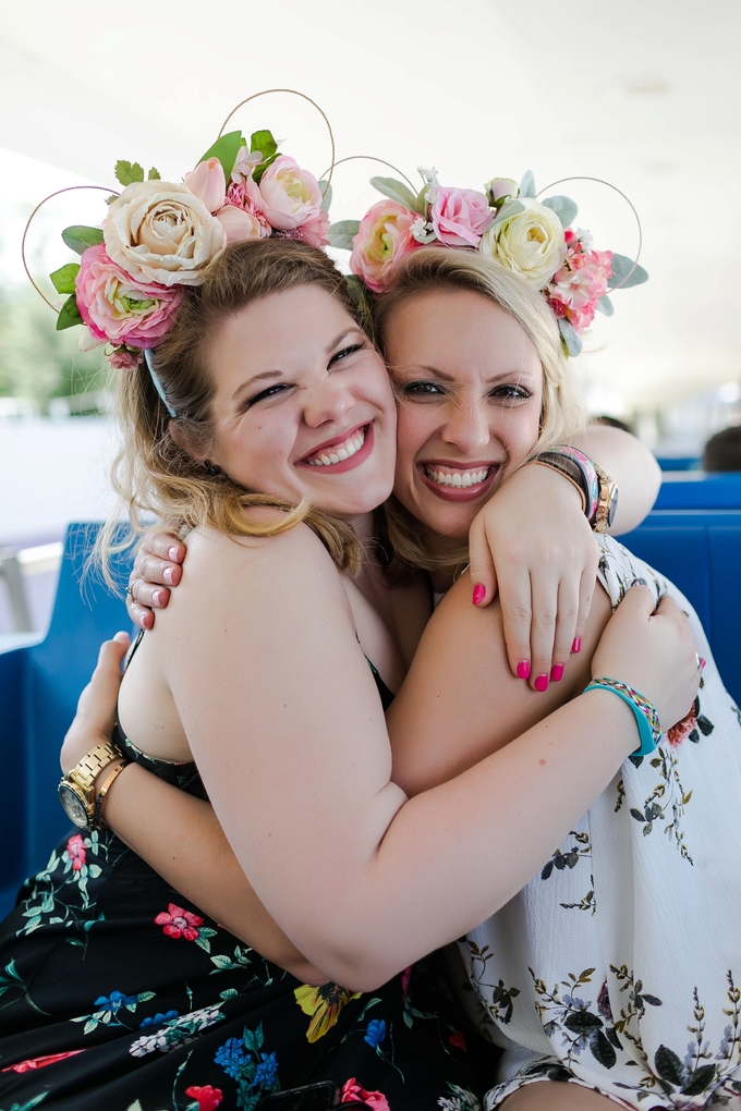 Beautiful Headshots with Floral Mickey Ears handmade by the girls of Trinket Trove Designs, Walt Disney World