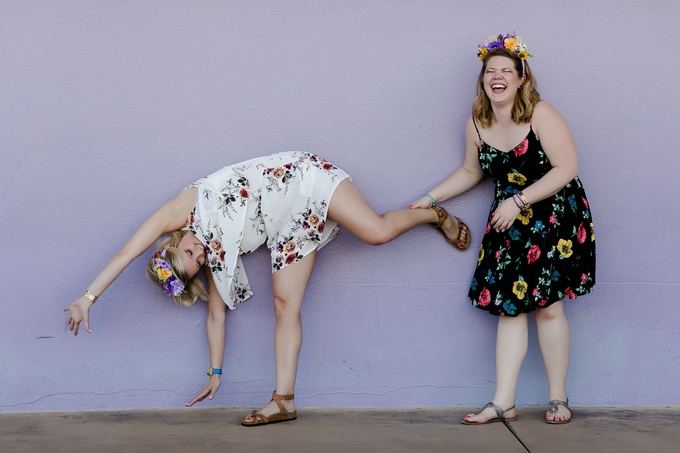 Beautiful Headshots with Floral Mickey Ears handmade by the girls of Trinket Trove Designs, Walt Disney World