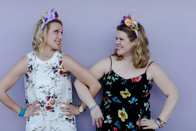 Beautiful Headshots with Floral Mickey Ears handmade by the girls of Trinket Trove Designs, Walt Disney World