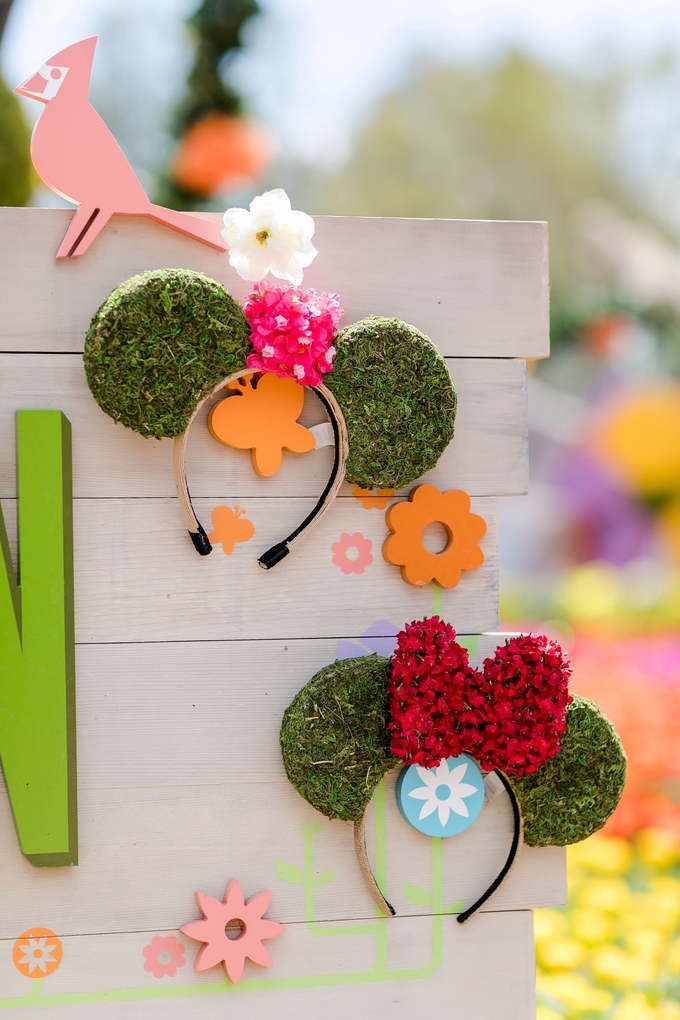 Beautiful Headshots with Floral Mickey Ears handmade by the girls of Trinket Trove Designs, Walt Disney World