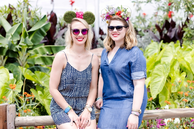 Beautiful Headshots with Floral Mickey Ears handmade by the girls of Trinket Trove Designs, Walt Disney World