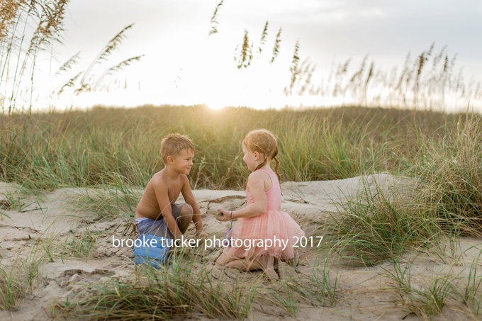 beautiful back bay golden hour children