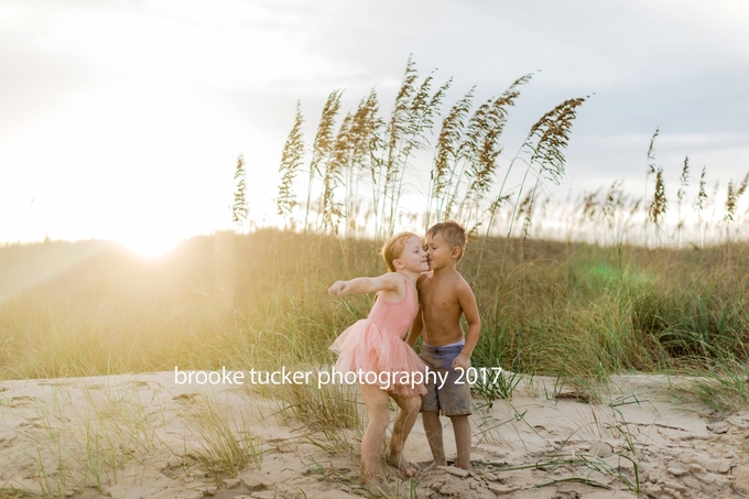 beautiful back bay golden hour children