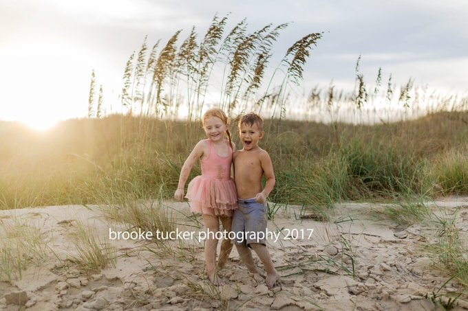 beautiful back bay golden hour children