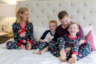 holiday family portraits, lifestyle christmas pajamas, family holiday pj's