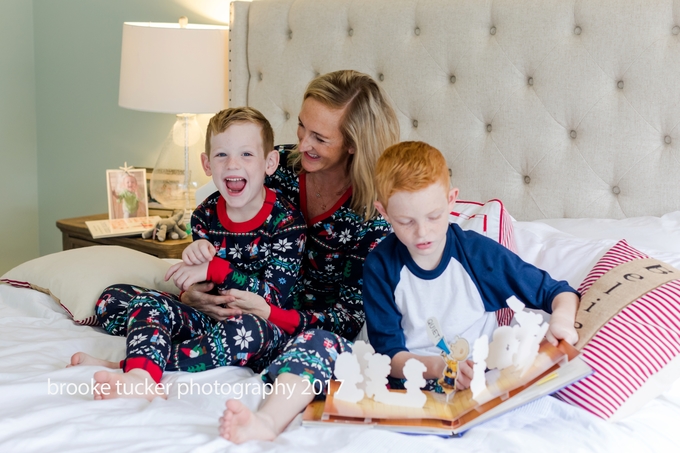 holiday family portraits, lifestyle christmas pajamas, family holiday pj