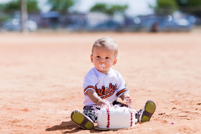 Orioles themed cake smash, brooke tucker photography, orlando florida child and family photographer